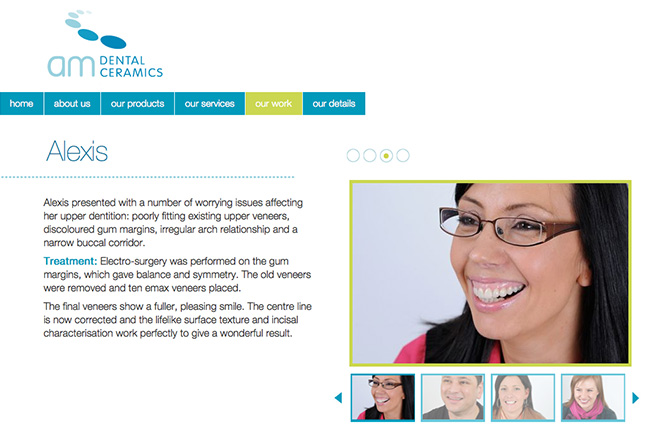 Website Design and Programming by Fundamental Design in Bournemouth, Birmingham and London for AM Dental