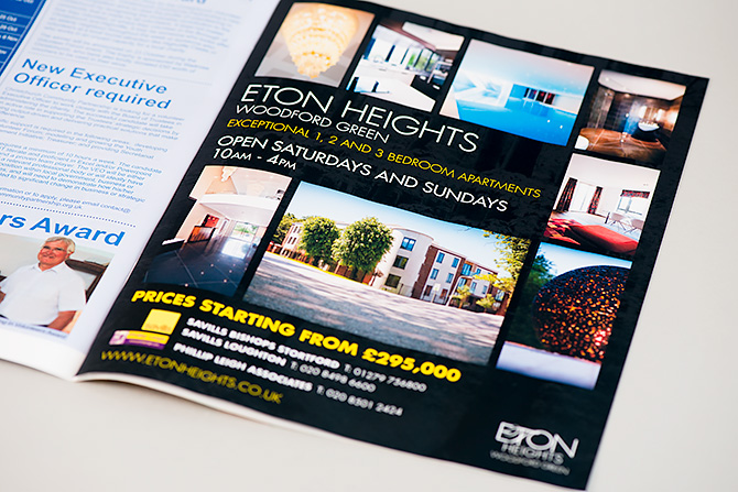 Branding and Print by Fundamental Design in Bournemouth, Birmingham and London for Eton Heights