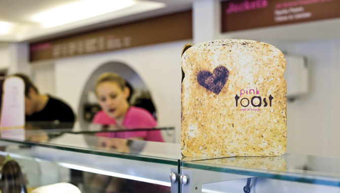 Branding, Interior Design, Print and Photography by Fundamental Design in Bournemouth, Birmingham and London for Pink Toast