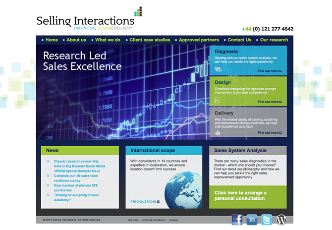 Website Design and Programming by Fundamental Design in Bournemouth, Birmingham and London forSelling Interactions