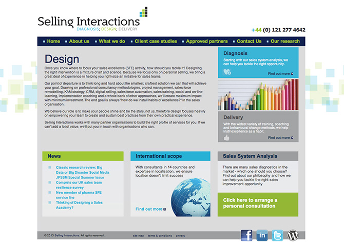 Website Design and Programming by Fundamental Design in Bournemouth, Birmingham and London forSelling Interactions