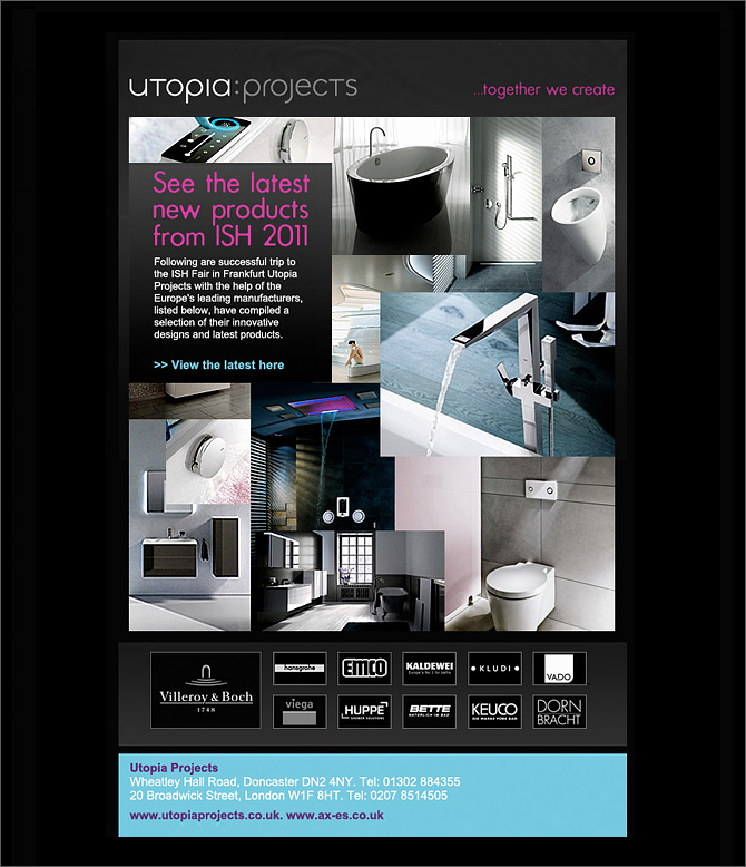 Digital Design and Advertising by Fundamental Design in Bournemouth, Birmingham and London for Utopia Projects